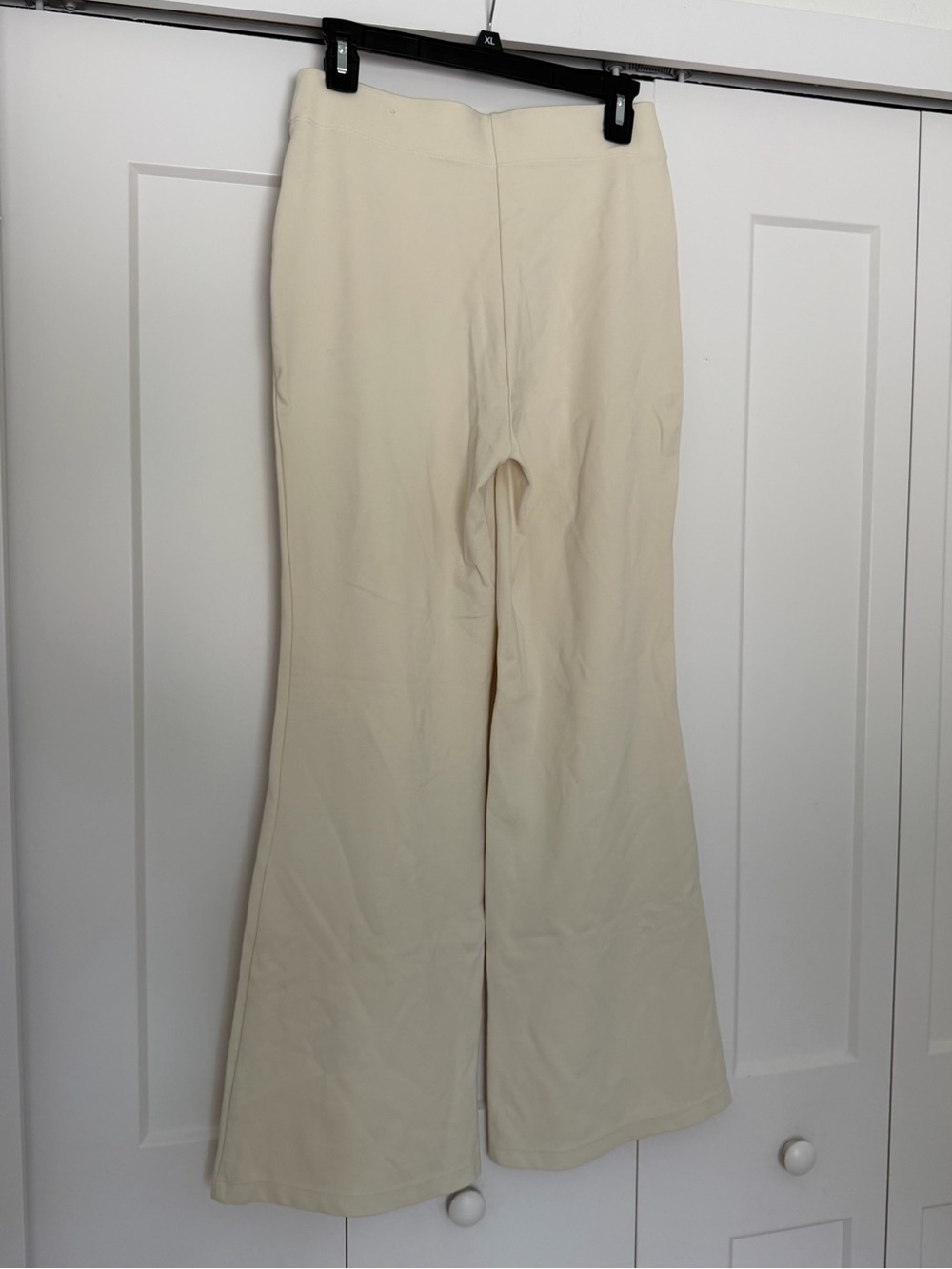 Max Studio London High-Rise Cream Flared Pants - Women